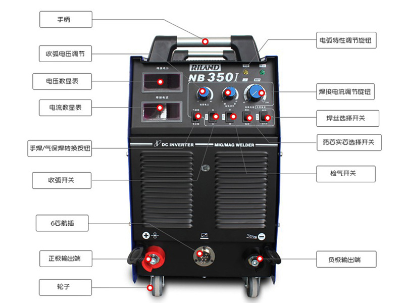 重工業(yè)逆變直流CO2氣體保護焊機NB350I/分體式延長線可加長至50米